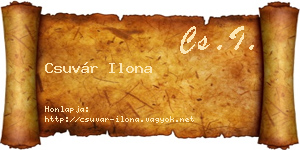 Csuvár Ilona névjegykártya